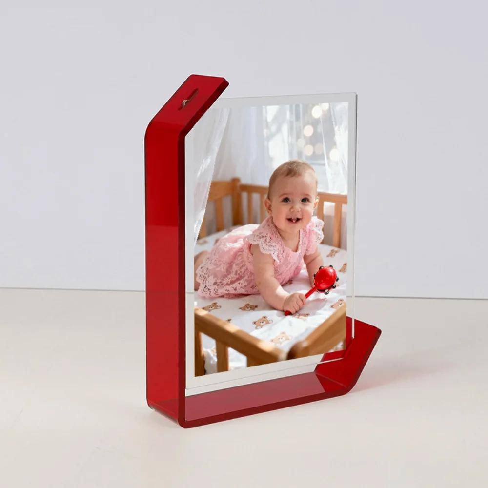 Cadre photo acrylique multifonctionnel transparent de 5/6/7/8 pouces, cadre décoratif pour affiches,