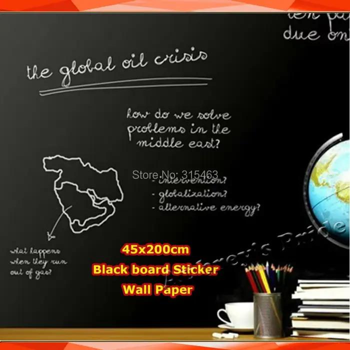 Papier peint autocollant pour tableau noir, décor parfait en vinyle, tableau noir vert blanc + 5 cra