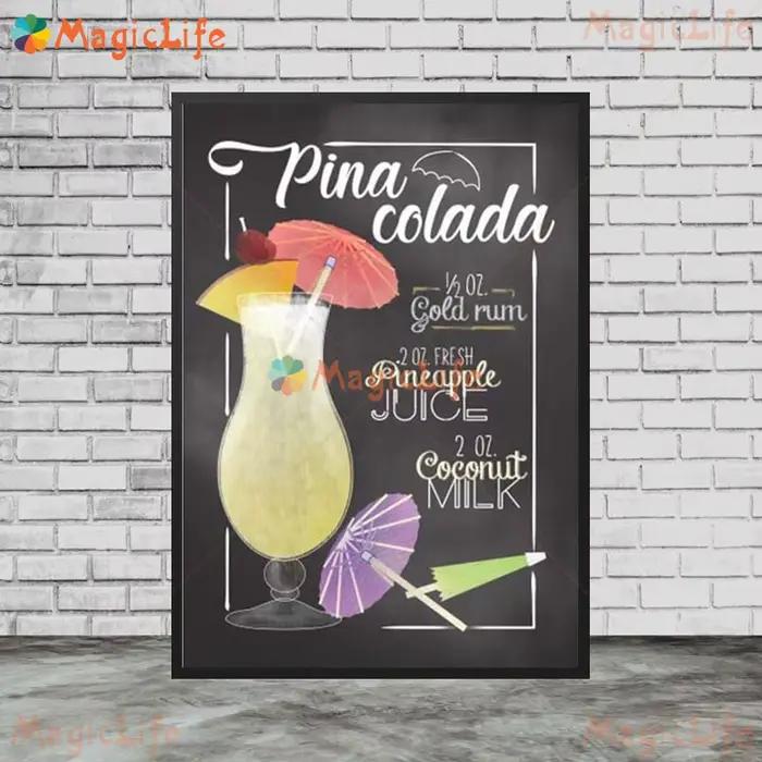 Affiches murales de Menu de boissons de Bar Mojito, images murales pour décor de salon, cuisine, aff