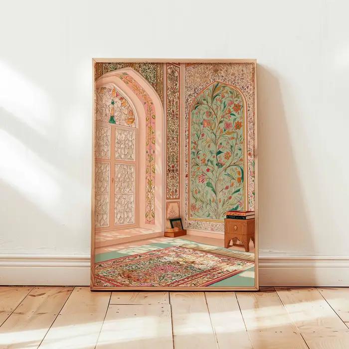 Affiche islamique, Art mural musulman, Impression d'architecture islamique, Décoration du Moyen-Orie