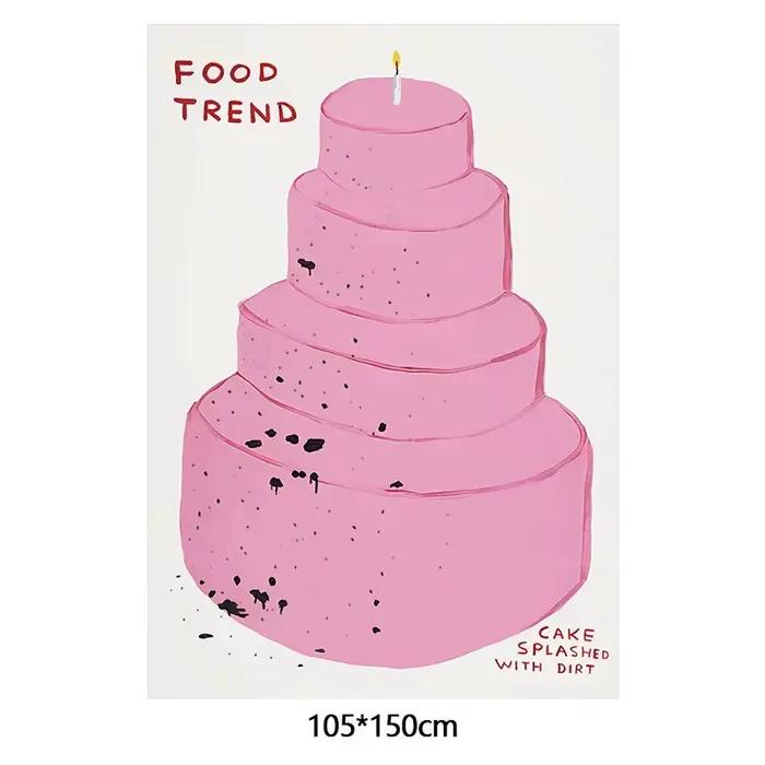 Peinture à l'huile colorée, tissu de fond de gâteau d'anniversaire super grand, décor de fête d'anni