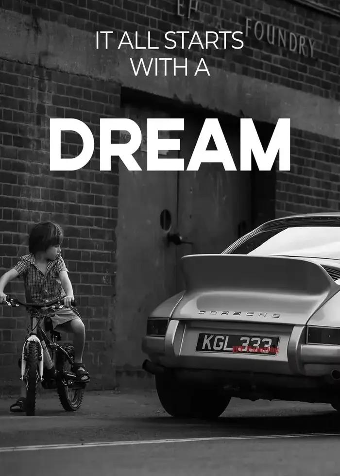 Peinture sur toile de supercar Lambo Rolls Royce, tout commence avec un rêve, citations de motivatio