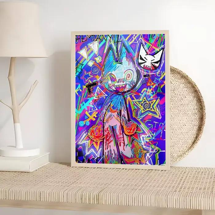 Affiche d'art autocollante amusante et mignonne F-Femtanyl, impressions sur papier blanc, affiches a