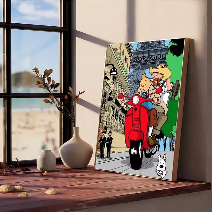 Affiche de Manga d'aventure t-taches de bande dessinée classique, auto-adhésive, étanche, idéale pou