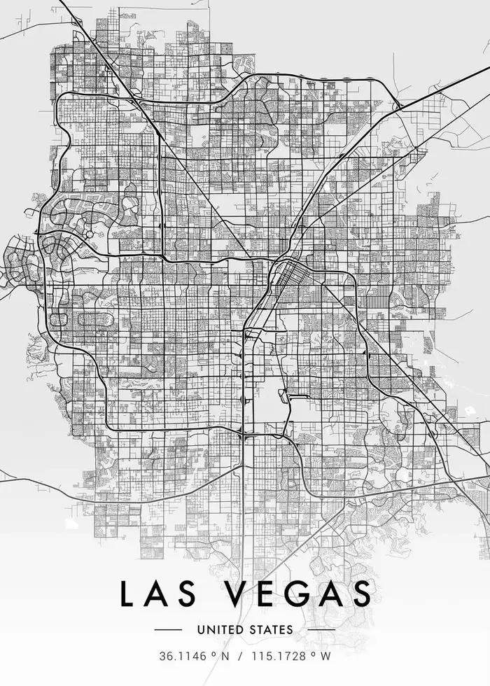 Carte de la ville Paris New York, impression HD, carte en noir et blanc, peinture sur toile, tableau
