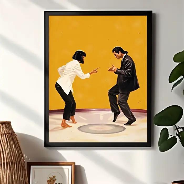 Affiche Pop Art Graffiti Esthétique Films Classiques Pulp Fiction Peinture sur Toile Décoration Mura