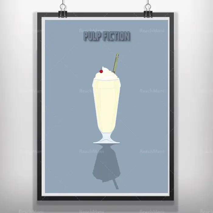 Affiche imprimée de film minimaliste, Pulp Fiction, Film