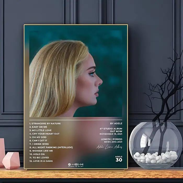 Chanteur Adele affiche HD Art collant mur étanche maison salon Bar décoration