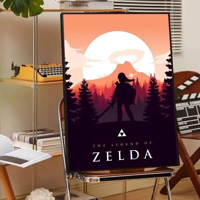 Affiche de jeu vidéo Legend Zeldas, affiches de film classiques, autocollant en papier imperméable,