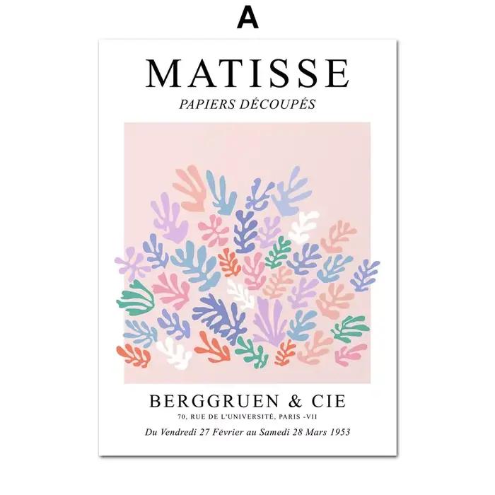 Esthétique Pastel Matisse plantes abstraites fleurs femmes nues mur art toile peinture affiches et i