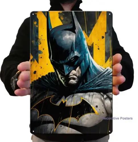 Affiche en métal du film Batman 1r, panneau en étain pour décoration murale, taille: 20x30cm, pannea