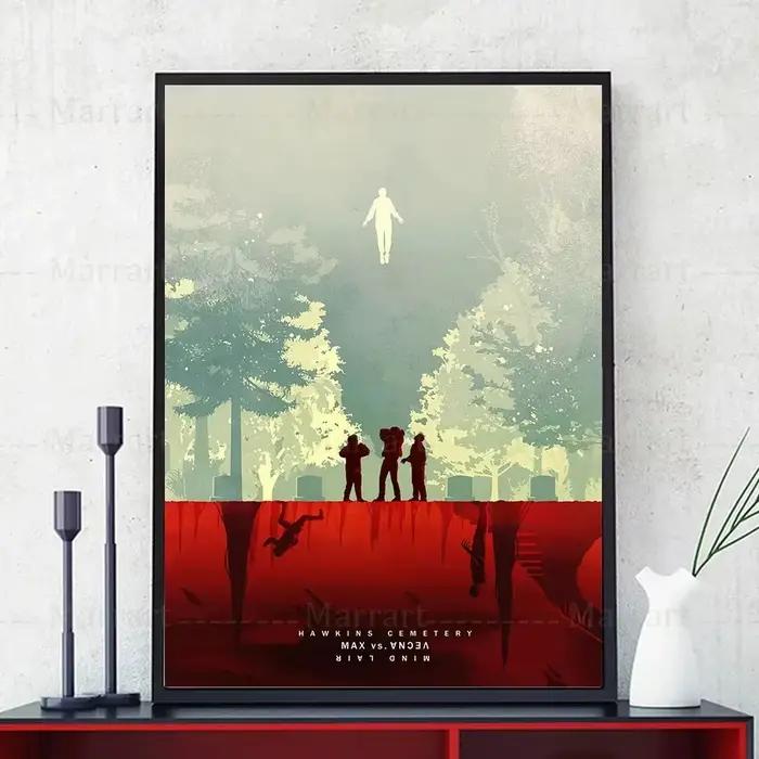 Eddie Munson onze Vecna Demogorgon personnages célèbres dans la série TV affiche d'art mur Art toile