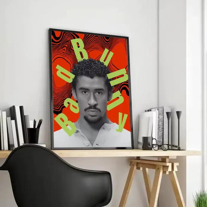 Chanteur b-bad b-lapin peinture calligraphie sans cadre toile affiche Art mural parfait pour couloir