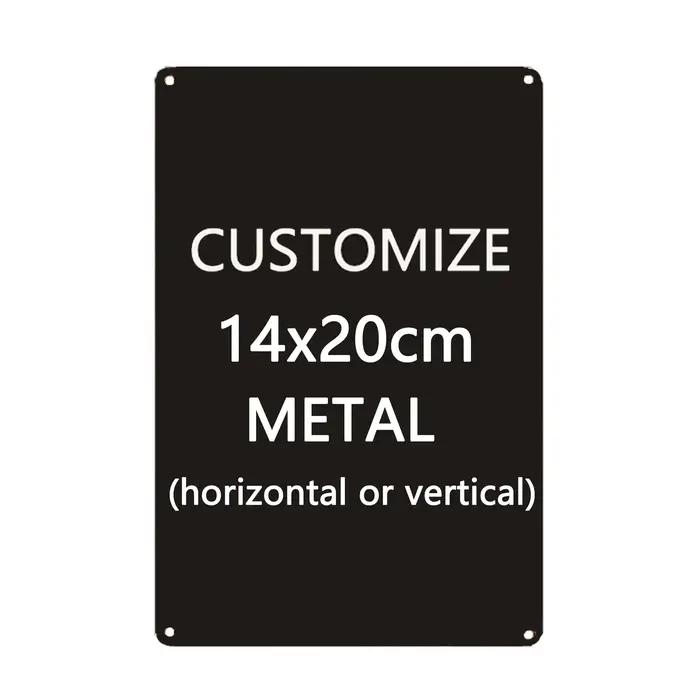 Affiche en métal avec bouclier carré personnalisé, Plaque murale en fer blanc pour Bar, Garage, mais