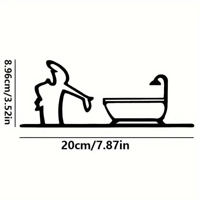 Décoration murale en métal HUA HUA 2025 2D, panneau plat en métal pour salle de bains, cadre noir cr