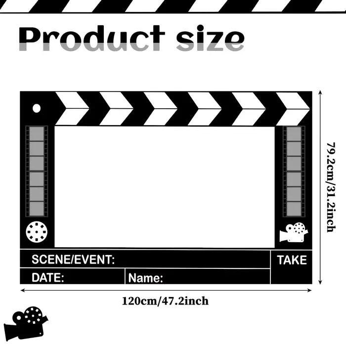 Cadre de photomaton en forme de claquette de cinéma, cadre à selfie design bande de film pour décora