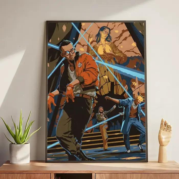 Affiche de jeu vidéo Disco Elysium, autocollants muraux modernes et élégants pour décoration de mais