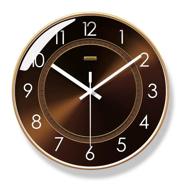 2025 nouveau 10/12/14 pouces disque imprimé horloge murale salon moderne élégant Simple décoration d