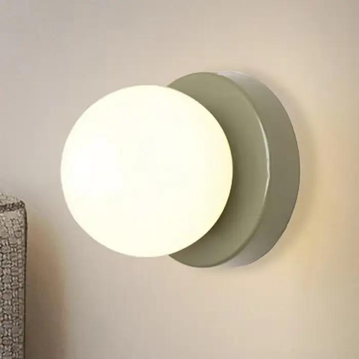 Applique murale LED nordique minimaliste en verre, Base G9, applique orbe pour chambre à coucher, bu