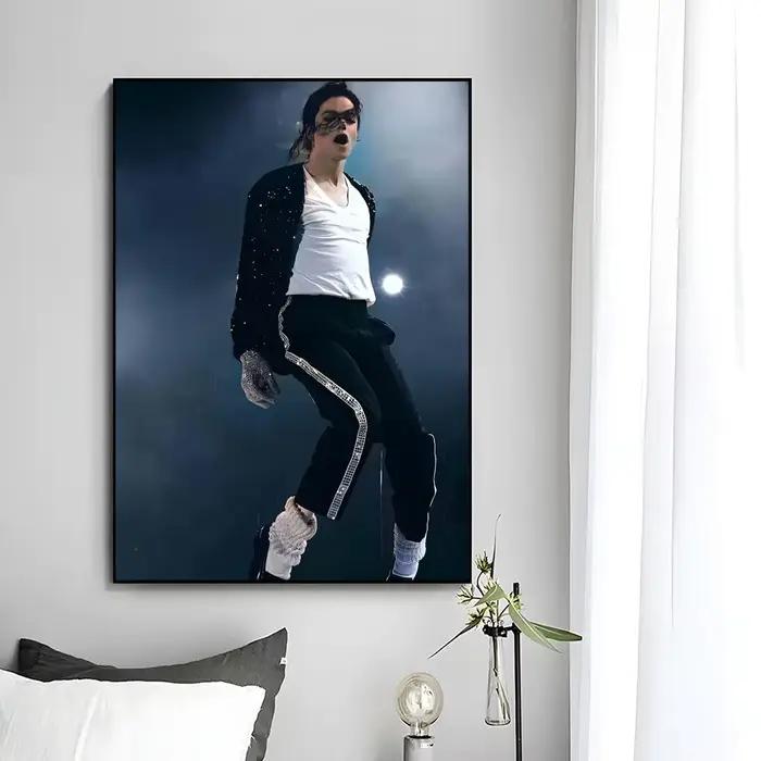 Affiche iconique du chanteur m-Michael j-Jackson, impression d'art mural, affiche décorative, décora