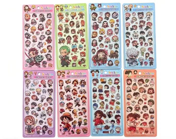 Autocollant 3D en relief de pirate de dessin animé mignon, autocollant esthétique kawaii imperméable