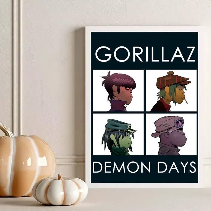 Affiche murale de groupe de Rock Gorillaz, pour salon, chambre à coucher, bureau, décoration murale,