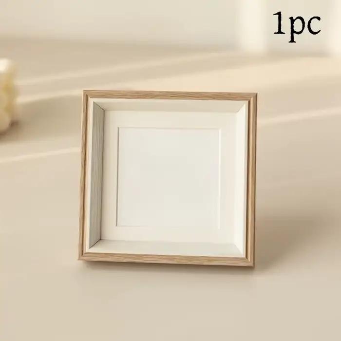 Cadre photo carré de 10 cm de diamètre intérieur, cadre photo de bureau (sans photos), support d'aff