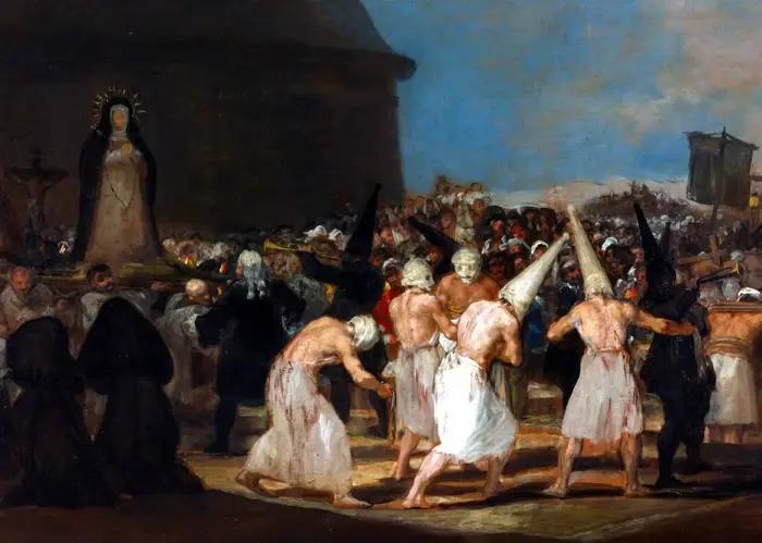 Affiche vintage « Sabbat des sorcières » de Francisco Goya, peinture sur toile antique, tableau mura