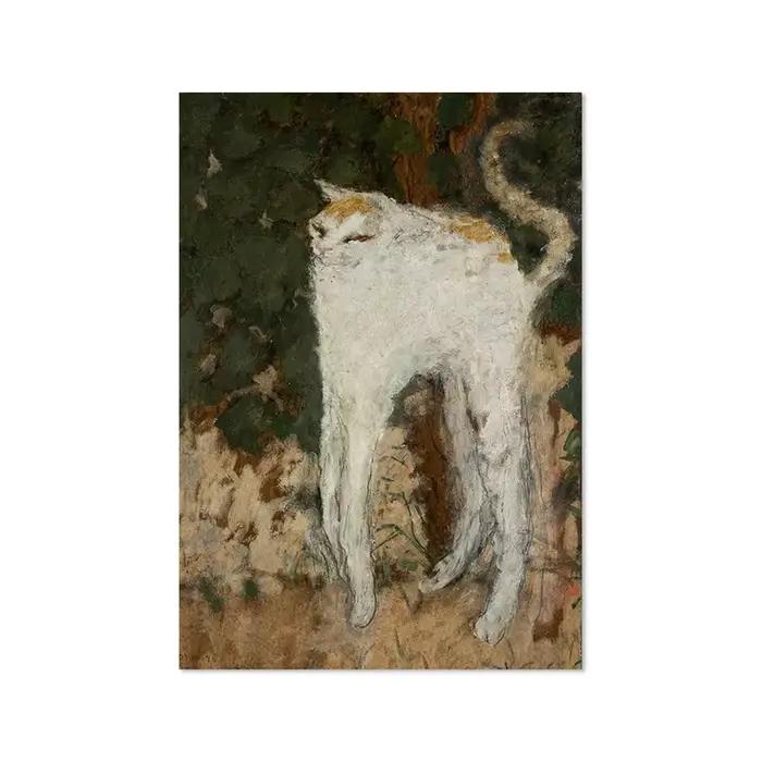 Pierre Bonnard Le Chat Blanc affiche d'exposition Meme chat peinture chat amoureux cadeau musée gale