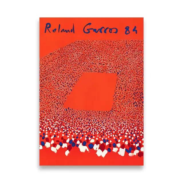 Affiche murale en toile de tennis Roland Garros 1984, peinture décorative de style nordique pour la