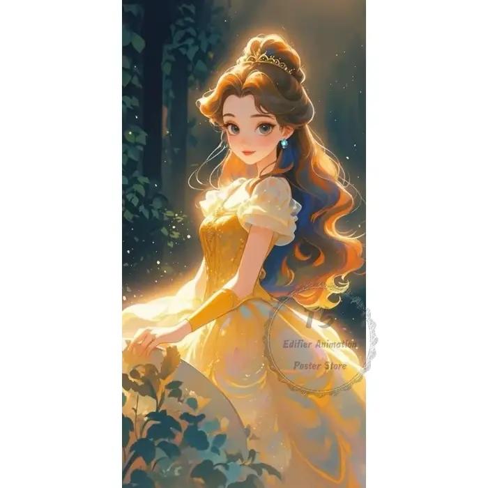 Affiche de princesse Disney, peinture décorative, peinture murale, peinture décorative pour chambre