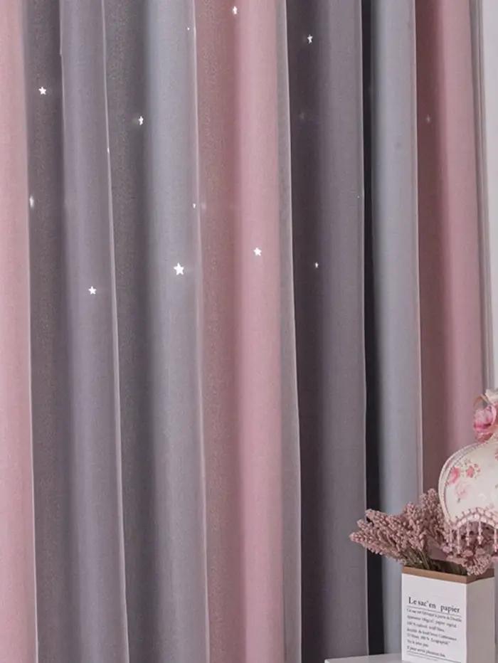 Rideaux occultants pour enfants, pour chambre à coucher, isolation thermique, étoiles scintillantes