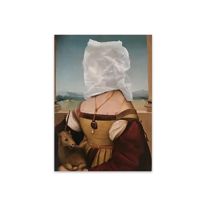 Toile d'art drôle de Mona Lisa, peinture de la beauté est à l'intérieur, affiches et imprimés d'art