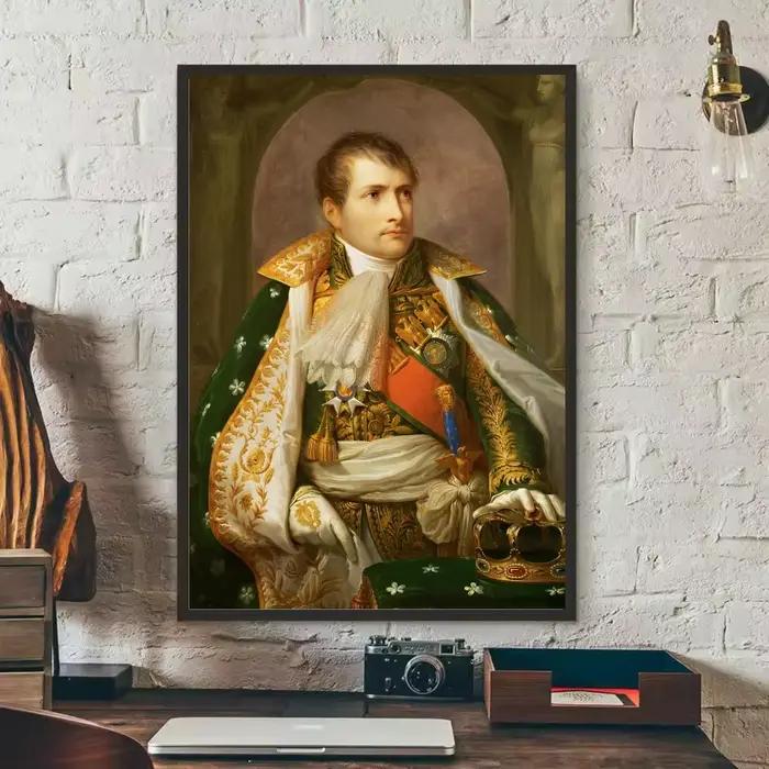 Affiche classique Napoléon Bonaparte, autocollant parfait, art mural auto-adhésif conçu pour la mais