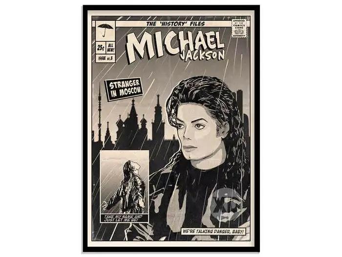 Affiche d'album de Michael Jackson, peinture sur toile, art mural, décoration de chambre, décoration