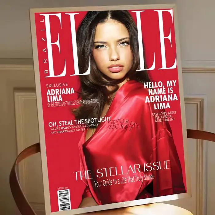 Affiche murale modèle A-Adriana Lima, décoration de chambre esthétique, décoration de maison moderne