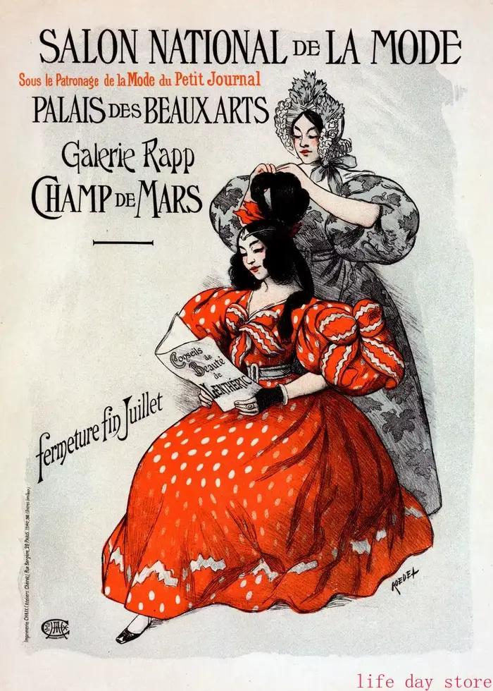 Affiche bohème d'art français vintage pour la décoration intérieure, peinture sur toile, impression
