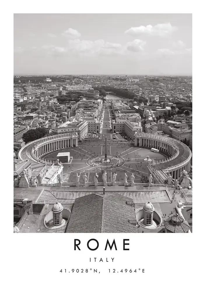 Villes célèbres Rome Punta Cana Florence Berlin NewYork affiche noir et blanc voyage mur Art toile p