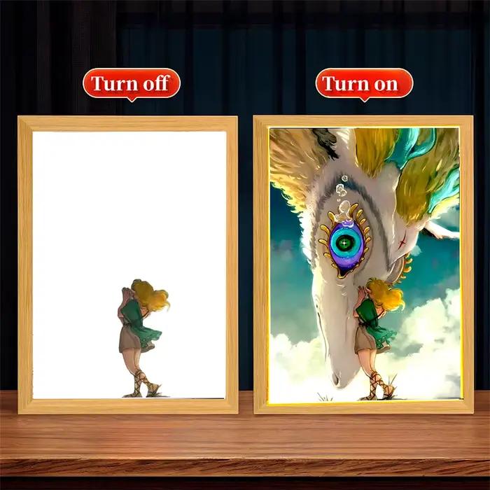 Légende de Zelda lumière peinture cadre Photo princesse Zelda figurine Led veilleuse Anime figurines