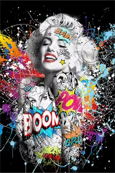 Affiche de beauté Sexy Graffiti de rue, peinture d'impression, images HD imprimées sur toile pour ch