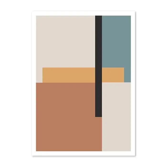 Affiches avec formes géométriques créatives, abstraites, contemporaines du milieu du siècle, toile i