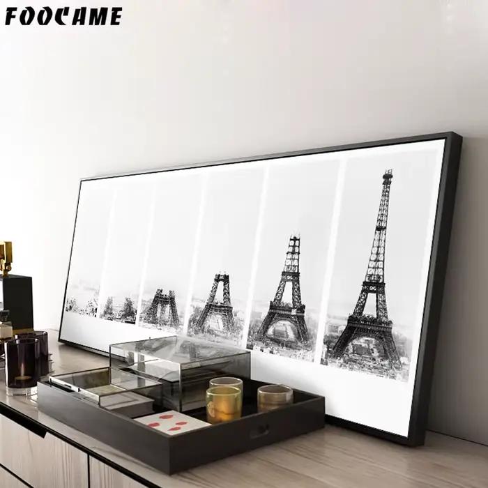 Affiche de photographie de tour Eiffel Time-Lapse, impressions décoratives, peinture sur toile, art