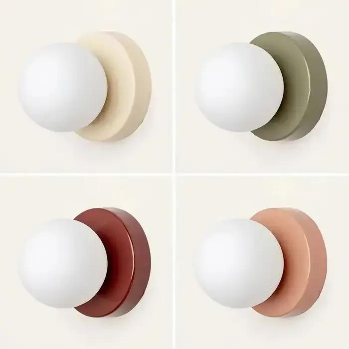 Applique murale LED nordique minimaliste en verre, Base G9, applique orbe pour chambre à coucher, bu