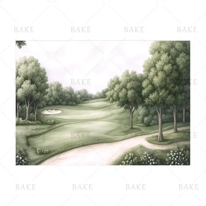 Affiches murales de Golf Vintage, vert sauge, thème de Sport pour garçon, pour salon ou chambre à co