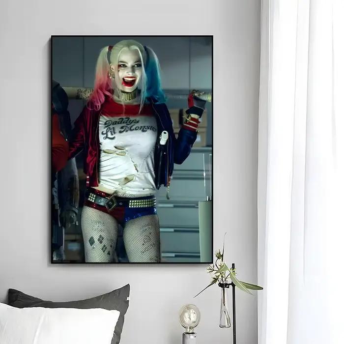 Affiche murale H-Harley Quinn, impression artistique, peinture murale décorative, décoration de la m