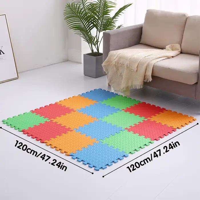 Puzzle Polymère Optique Carré, 0.4 Pouces/16 Pièces, 30x30cm, OligFoam, pour Bébé, Activités en Cham