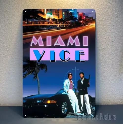Affiche en métal du film Miami Vice - Panneau - Taille : ()