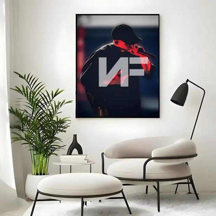 Affiche de chanteur rappeur N-NF, affiches classiques et impressions d'art mural adaptées aux salons