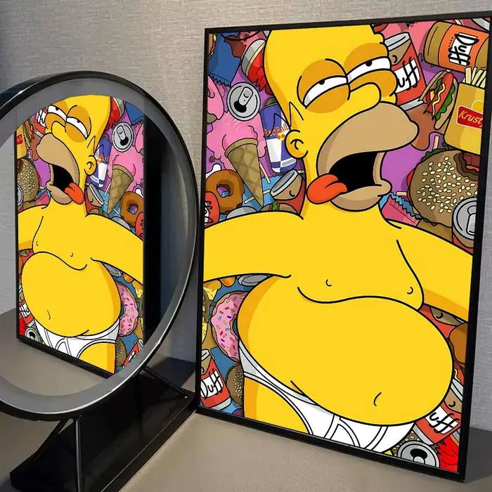 Affiche drôle de Simpson imprimée A5 A4 A3 A2, décor artistique mural pour chambre, bureau, cadeau p