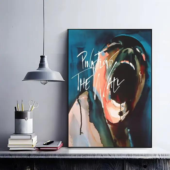 Affiche de groupe de Rock p-pink f-floyd, autocollants muraux modernes et minimalistes pour la décor
